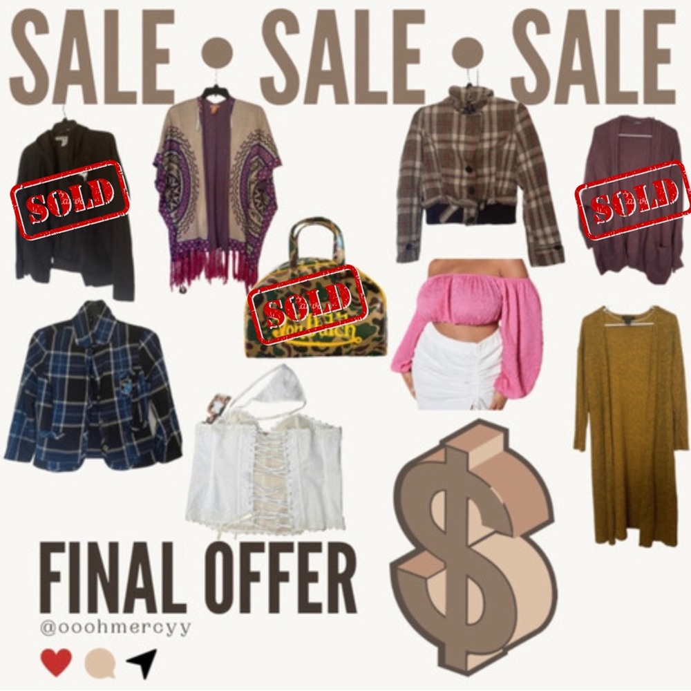 🚨🚨🚨HUGE SALE🚨🚨🚨 items in the photo are currently on sale ••• FINAL PRICE✨